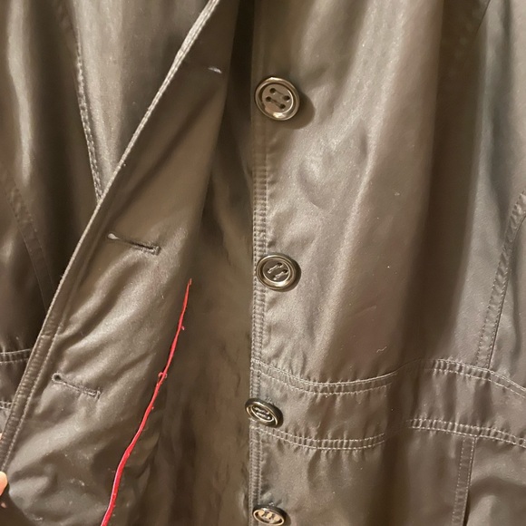 Kenneth Cole‎ Sleek Black Trench Jacket - Picture 2 of 4